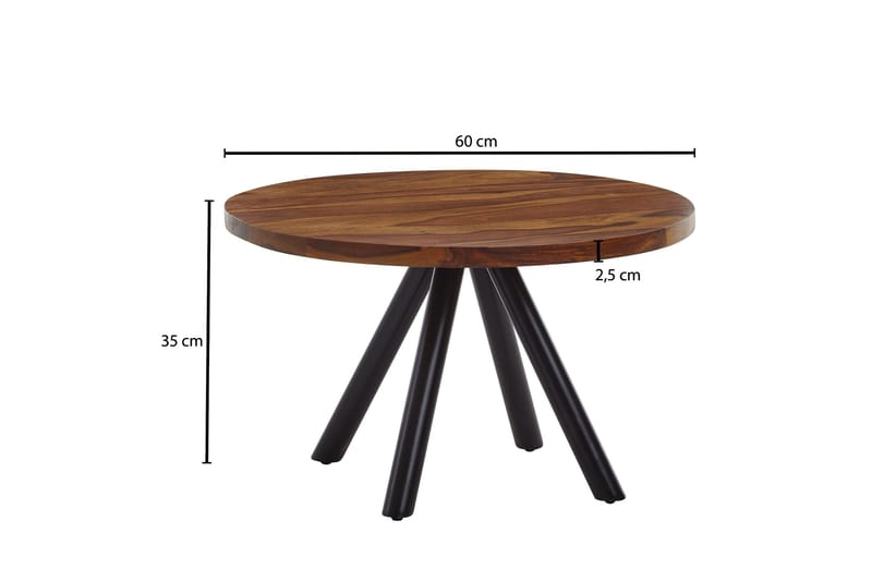 Wilhem 60 cm Runt Soffbord i Ek - Brun - Möbler - Vardagsrum - Soffbord & vardagsrumsbord - Soffbord