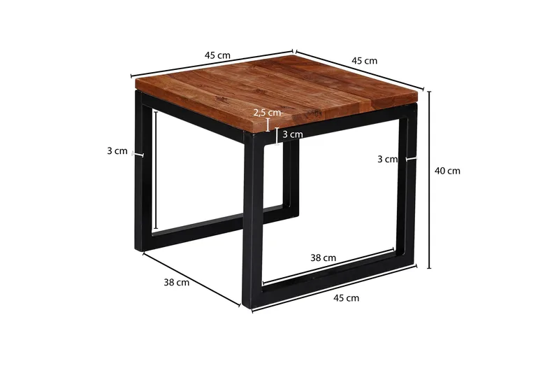 Willowdale Soffbord 45 cm - Brun/Svart - Möbler - Vardagsrum - Soffbord & vardagsrumsbord - Soffbord