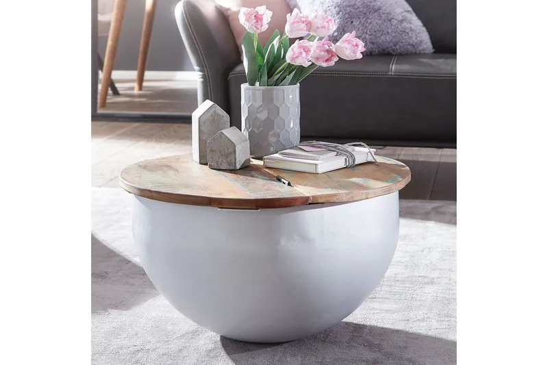 Willowdale Soffbord 60 cm Runt - Brun/Vit - Möbler - Vardagsrum - Soffbord & vardagsrumsbord - Soffbord