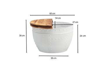 Willowdale Soffbord 60 cm Runt - Brun/Vit - Möbler - Vardagsrum - Soffbord & vardagsrumsbord - Soffbord