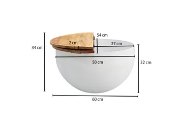 Willowdale Soffbord 60 cm Runt - Brun/Vit - Möbler - Vardagsrum - Soffbord & vardagsrumsbord - Soffbord