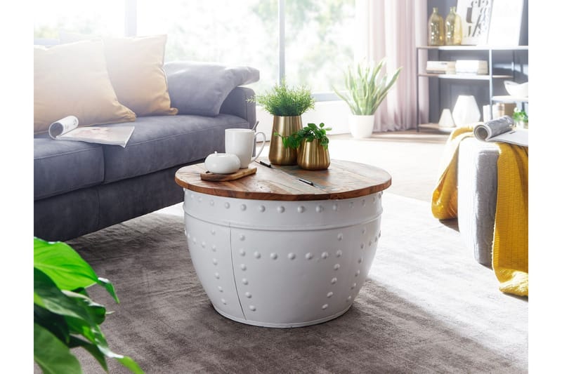 Willowdale Soffbord 60 cm Runt - Brun/Vit - Möbler - Vardagsrum - Soffbord & vardagsrumsbord - Soffbord