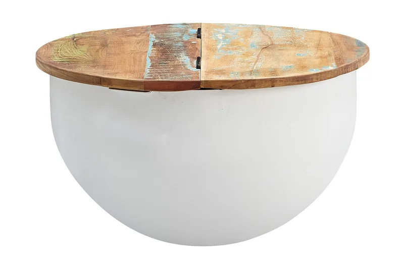 Willowdale Soffbord 60 cm Runt, Brun/Vit