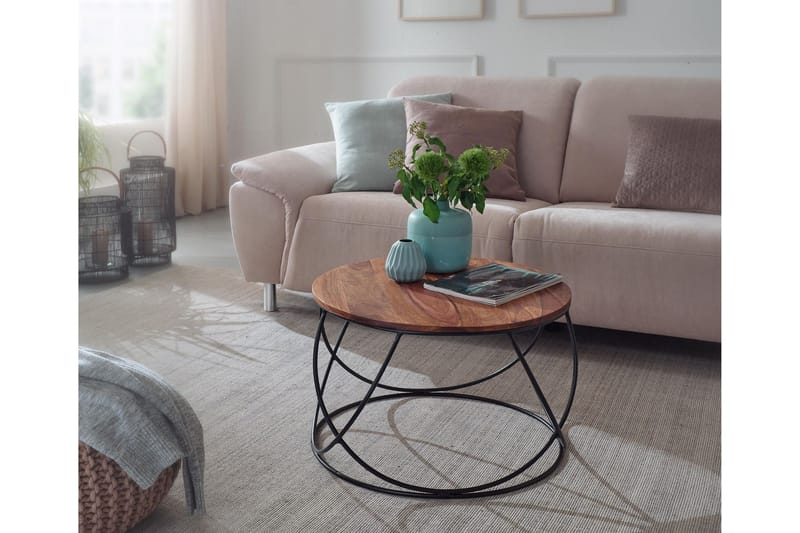 Willowdale Soffbord 60 cm Runt - Trä/Valnötsbrun/Svart - Möbler - Vardagsrum - Soffbord & vardagsrumsbord - Soffbord