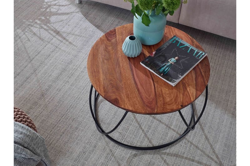 Willowdale Soffbord 60 cm Runt - Trä/Valnötsbrun/Svart - Möbler - Vardagsrum - Soffbord & vardagsrumsbord - Soffbord