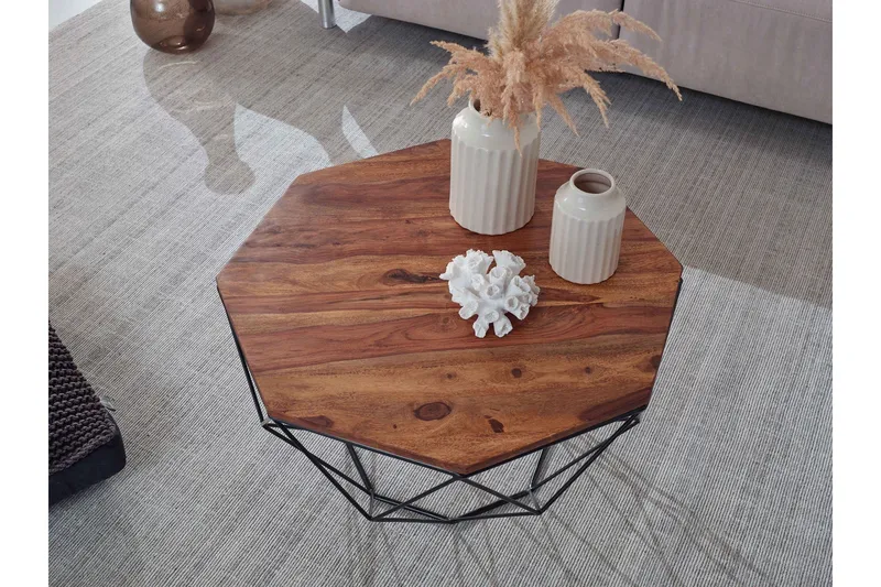 Willowdale Soffbord 66 cm Hexagon - Valnötsbrun/Svart - Möbler - Vardagsrum - Soffbord & vardagsrumsbord - Soffbord