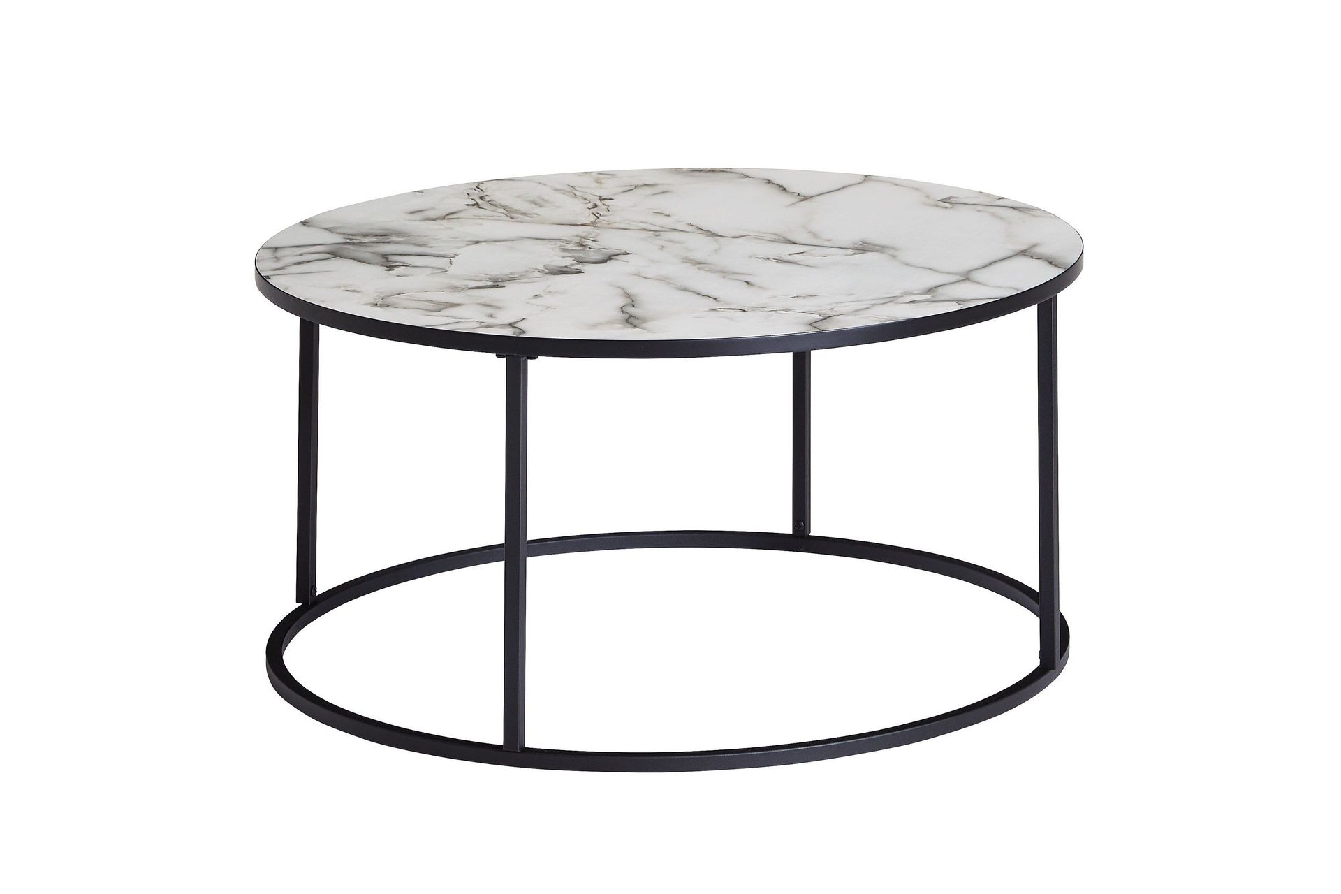 Willowdale Soffbord 80 cm Runt - Vit/Svart