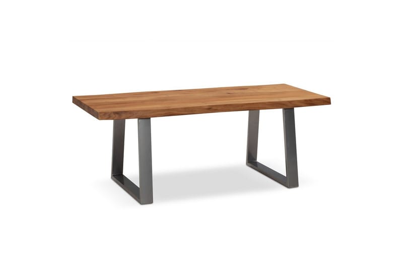 Soffbord Wohnling 120 cm massivt trä träd kant rektangulärt lantligt hus Silver, Raka Löpare - Silver, Raka Löpare - Möbler - Vardagsrum - Soffbord & vardagsrumsbord - Soffbord
