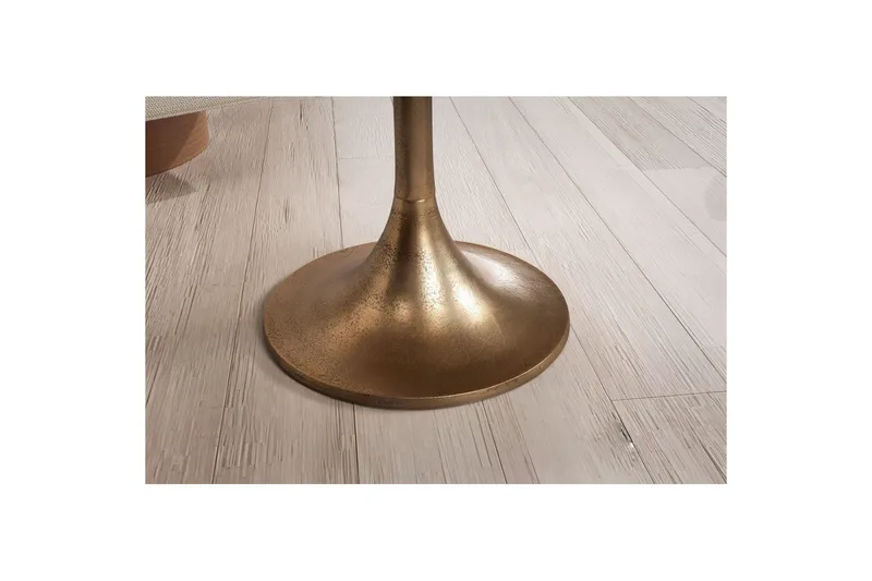 Soffbord Wohnling 60 cm rund industristil med guldfärgad metallram - Möbler - Vardagsrum - Soffbord & vardagsrumsbord - Soffbord