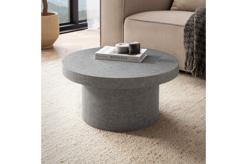 Soffbord Wohnling 60 cm vardagsrumsbord soffbord runt litet soffbord modern Grå - Grå - Möbler - Vardagsrum - Soffbord & vardagsrumsbord - Soffbord