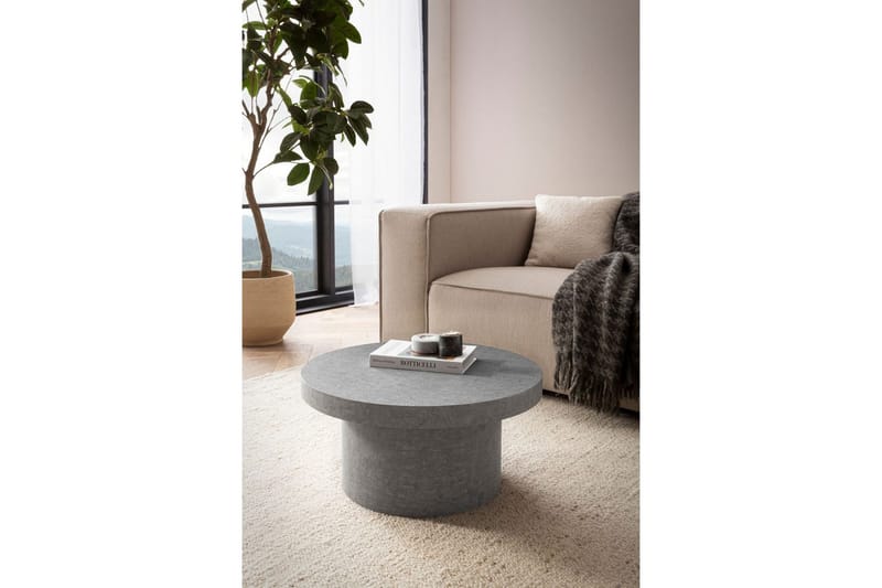 Soffbord Wohnling 60 cm vardagsrumsbord soffbord runt litet soffbord modern Grå - Grå - Möbler - Vardagsrum - Soffbord & vardagsrumsbord - Soffbord