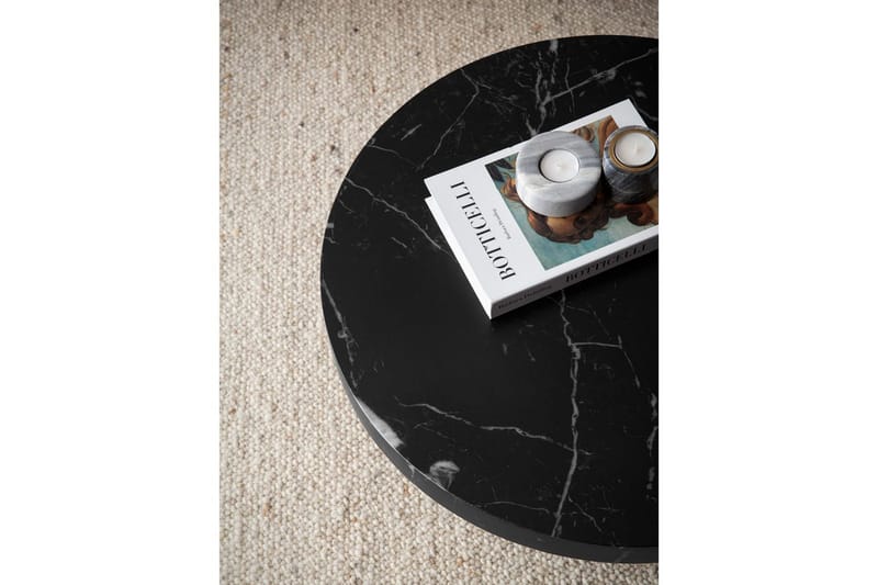 Soffbord Wohnling 60 cm vardagsrumsbord soffbord runt litet soffbord modern Marmor Svart - Marmor Svart - Möbler - Vardagsrum - Soffbord & vardagsrumsbord - Soffbord