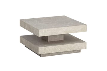 Soffbord Wohnling fyrkant 60 cm, stenoptikstil, modern look Beige