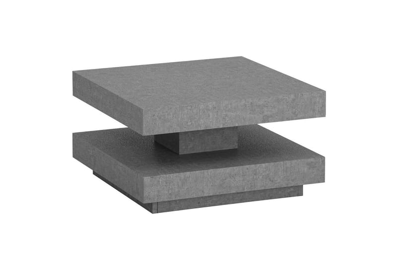 Soffbord Wohnling fyrkant 60 cm, stenoptikstil, modern look Grå - Grå - Möbler - Vardagsrum - Soffbord & vardagsrumsbord - Soffbord