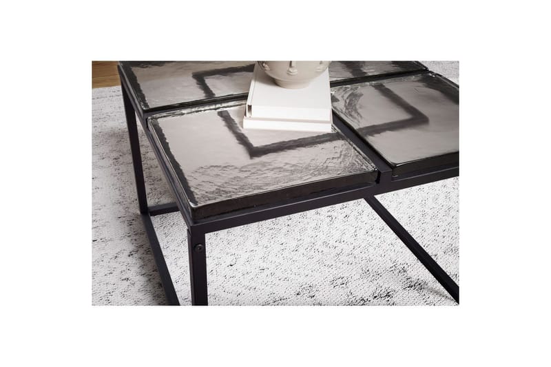 Soffbord Wohnling Fyrkantig Glas 58 cm Klassisk Metallram Modern - Möbler - Vardagsrum - Soffbord & vardagsrumsbord - Soffbord