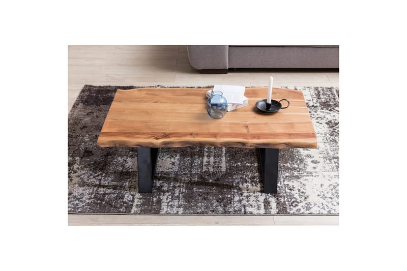 Soffbord Wohnling Gaya massiv akacia trädkantlook lantlig stil - Möbler - Vardagsrum - Soffbord & vardagsrumsbord - Soffbord