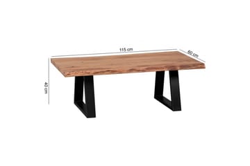 Soffbord Wohnling Gaya massiv akacia trädkantlook lantlig stil - Möbler - Vardagsrum - Soffbord & vardagsrumsbord - Soffbord