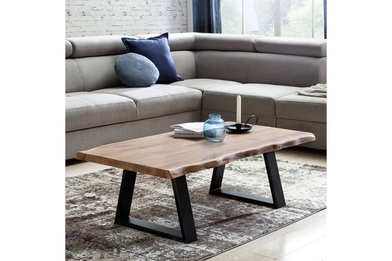 Soffbord Wohnling Gaya massiv akacia trädkantlook lantlig stil - Möbler - Vardagsrum - Soffbord & vardagsrumsbord - Soffbord