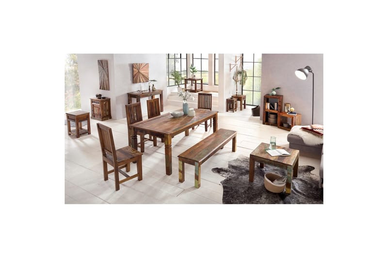 Soffbord Wohnling Kolkutta Återvunnet Massivt Trä Handgjord Lantlig Stil - Möbler - Vardagsrum - Soffbord & vardagsrumsbord - Soffbord