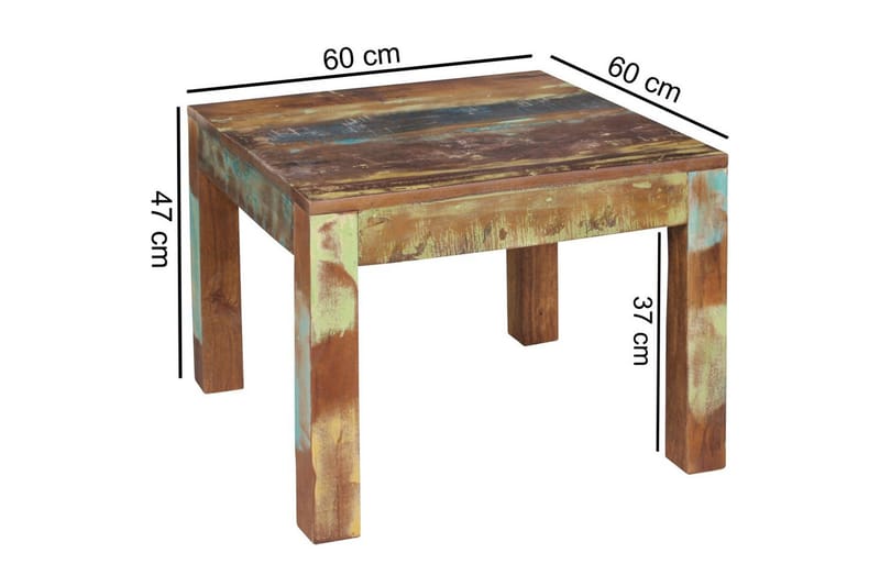 Soffbord Wohnling Kolkutta Återvunnet Massivt Trä Handgjord Lantlig Stil - Möbler - Vardagsrum - Soffbord & vardagsrumsbord - Soffbord