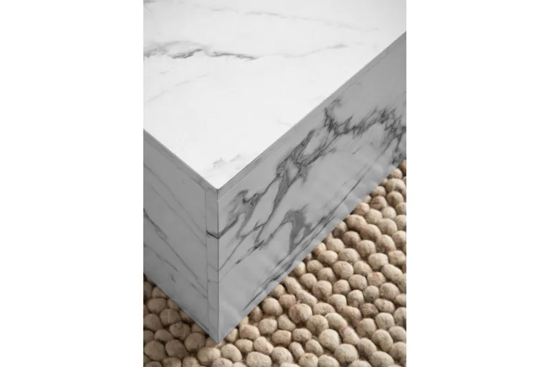 Soffbord Wohnling Marmorblockutseende Rektangulär Modern - Möbler - Vardagsrum - Soffbord & vardagsrumsbord - Marmorbord