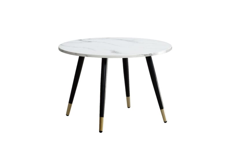 Soffbord Wohnling marmorlook 60 cm rund, modern stil Marmor Vit - Marmor Vit - Möbler - Vardagsrum - Soffbord & vardagsrumsbord - Soffbord