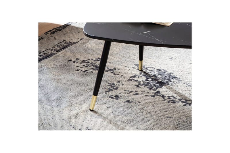 Soffbord Wohnling marmorutseende 90 cm, triangulär modern stil Marmor Svart - Marmor Svart - Möbler - Vardagsrum - Soffbord & vardagsrumsbord - Marmorbord