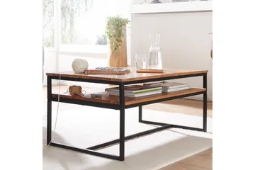 Soffbord Wohnling Massivt trä 100 cm rektangulär med bricka modern - Möbler - Vardagsrum - Soffbord & vardagsrumsbord - Soffbord