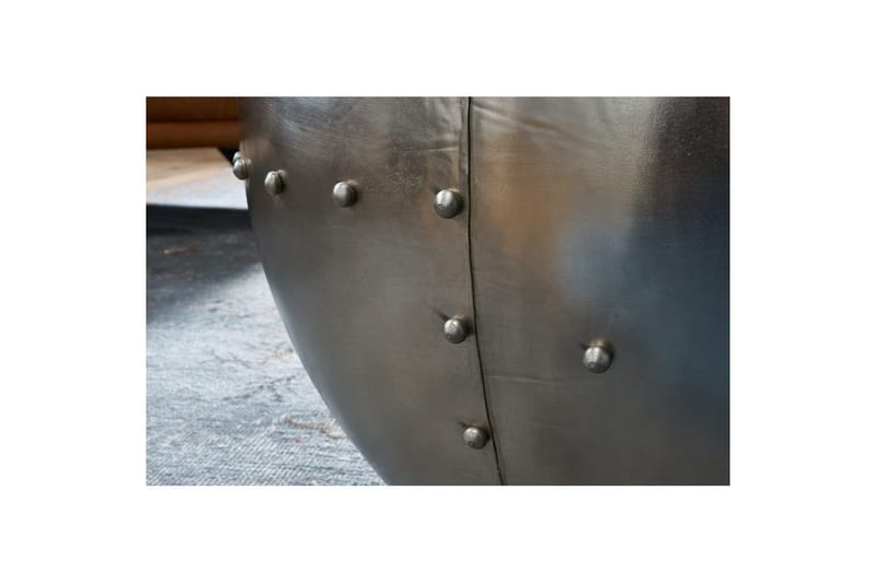 Soffbord Wohnling Massivt trä 60 cm Industriell nitad förvaringsutrymme - Möbler - Vardagsrum - Soffbord & vardagsrumsbord - Soffbord