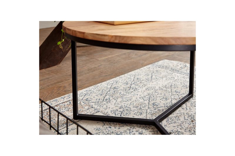 Soffbord Wohnling Massivt trä 60 cm Rund Modern - Möbler - Vardagsrum - Soffbord & vardagsrumsbord - Soffbord