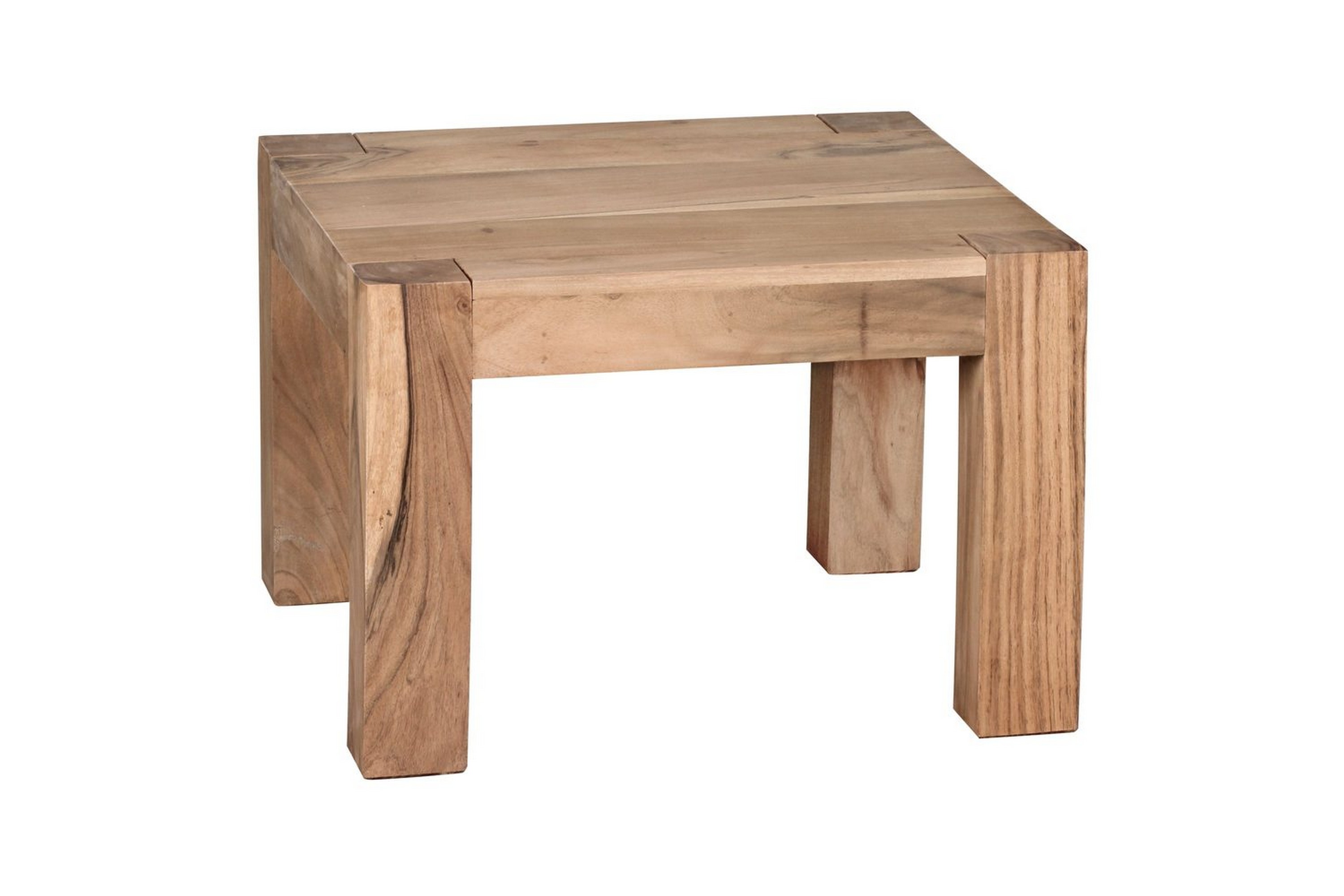 soffbord wohnling massivt trä lantstil klassisk handgjord 60x60 cm, akacia - 60x60 cm, akacia