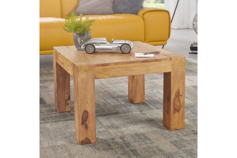 Soffbord Wohnling Massivt trä Lantstil Klassisk Handgjord 60x60 cm, Akacia - 60x60 cm, Akacia - Möbler - Vardagsrum - Soffbord & vardagsrumsbord - Soffbord
