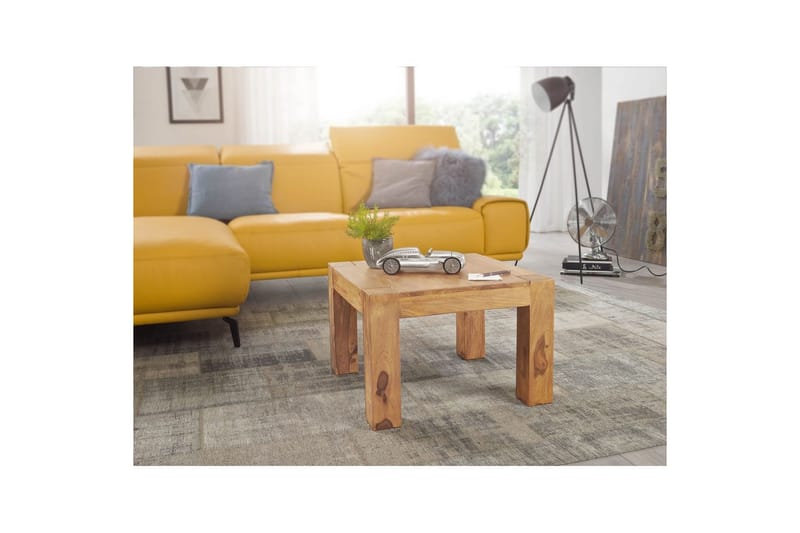 Soffbord Wohnling Massivt trä Lantstil Klassisk Handgjord 60x60 cm, Akacia - 60x60 cm, Akacia - Möbler - Vardagsrum - Soffbord & vardagsrumsbord - Soffbord