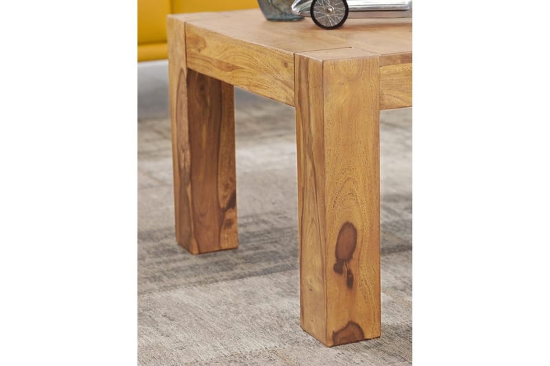 Soffbord Wohnling Massivt trä Lantstil Klassisk Handgjord 60x60 cm, Akacia - 60x60 cm, Akacia - Möbler - Vardagsrum - Soffbord & vardagsrumsbord - Soffbord