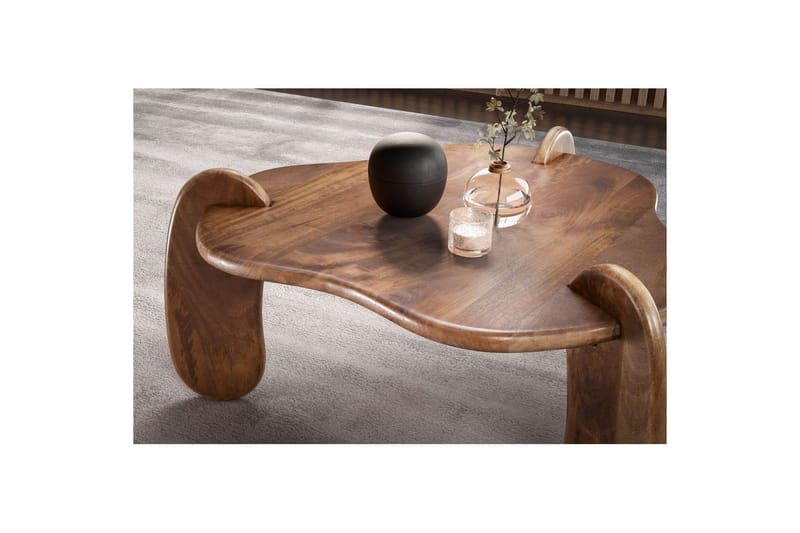 Soffbord Wohnling Massivt trä mango 78 cm organisk optik modern - Möbler - Vardagsrum - Soffbord & vardagsrumsbord - Soffbord