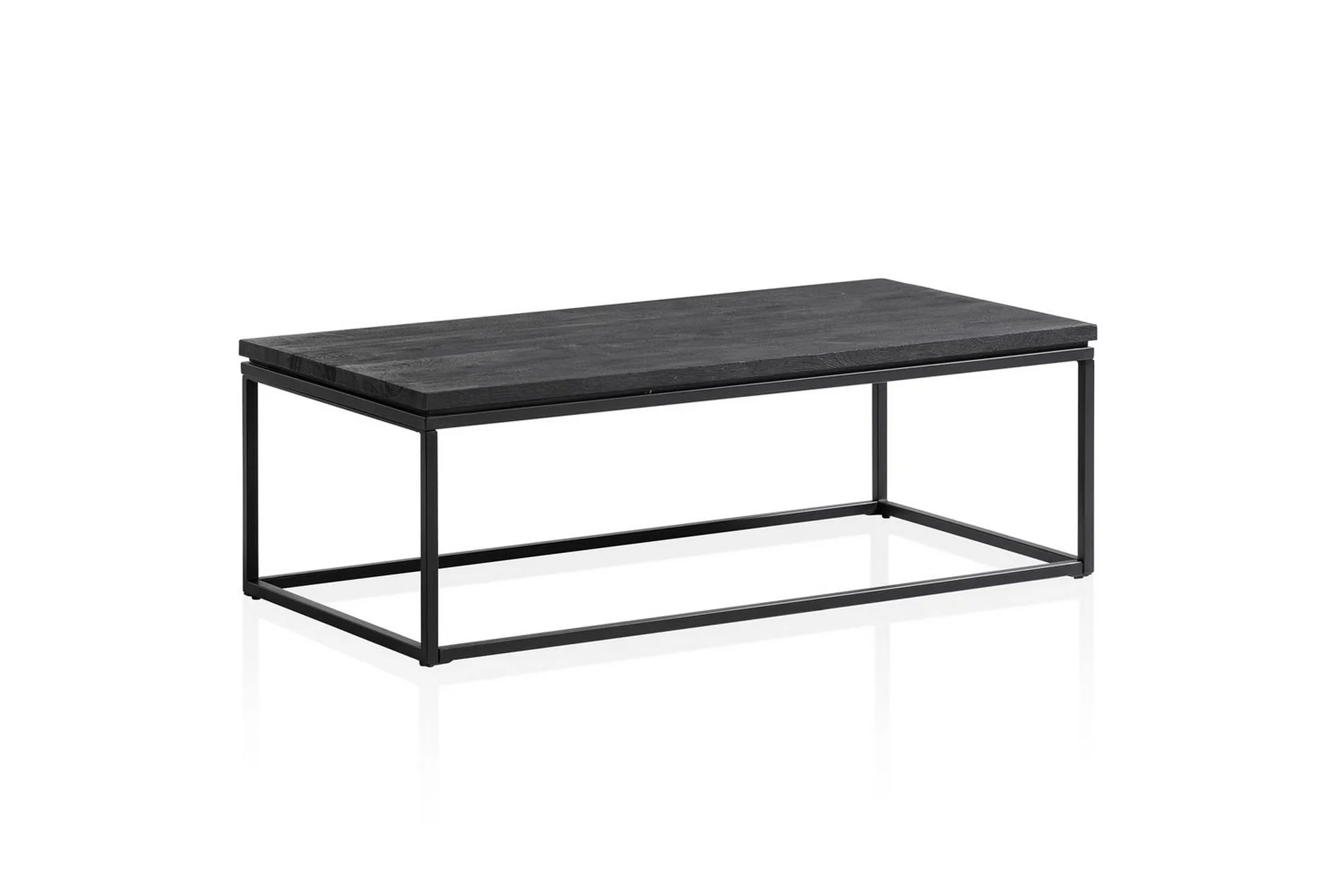soffbord wohnling massivt trä, metallklassisk ram, modern stil 120x60x40 cm - 120x60x40 cm