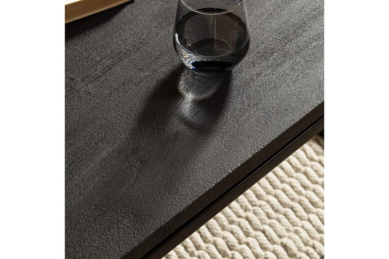 Soffbord Wohnling massivt trä, metallklassisk ram, modern stil 120x60x40 cm - 120x60x40 cm - Möbler - Vardagsrum - Soffbord & vardagsrumsbord - Soffbord