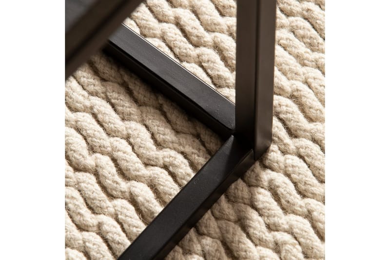 Soffbord Wohnling massivt trä, metallklassisk ram, modern stil 120x60x40 cm - 120x60x40 cm - Möbler - Vardagsrum - Soffbord & vardagsrumsbord - Soffbord