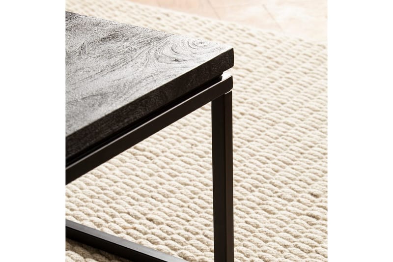 Soffbord Wohnling massivt trä, metallklassisk ram, modern stil 60x60x35 cm - 60x60x35 cm - Möbler - Vardagsrum - Soffbord & vardagsrumsbord - Soffbord