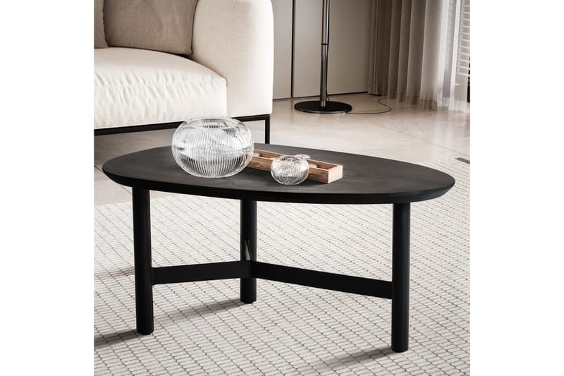 Soffbord Wohnling Massivt trä njurformad 3-bensram modern - Möbler - Vardagsrum - Soffbord & vardagsrumsbord - Soffbord