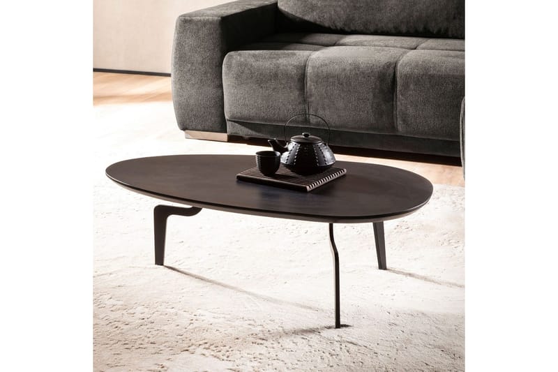 Soffbord Wohnling Massivt trä oval 86 cm modern - Möbler - Vardagsrum - Soffbord & vardagsrumsbord - Soffbord