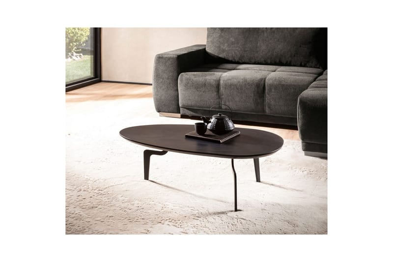 Soffbord Wohnling Massivt trä oval 86 cm modern - Möbler - Vardagsrum - Soffbord & vardagsrumsbord - Soffbord
