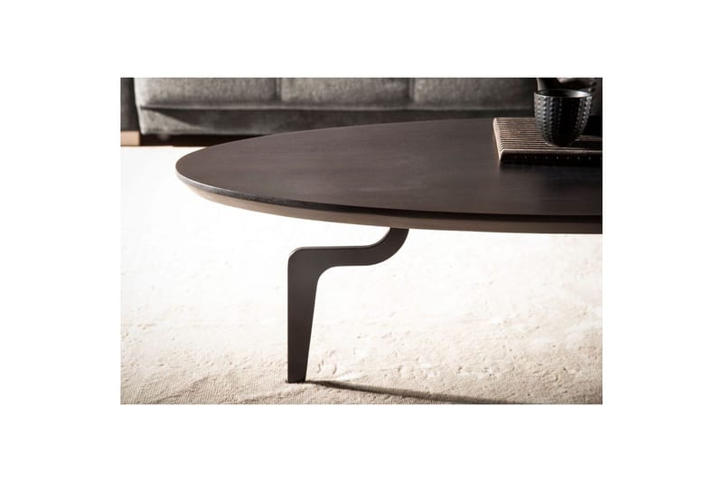 Soffbord Wohnling Massivt trä oval 86 cm modern - Möbler - Vardagsrum - Soffbord & vardagsrumsbord - Soffbord