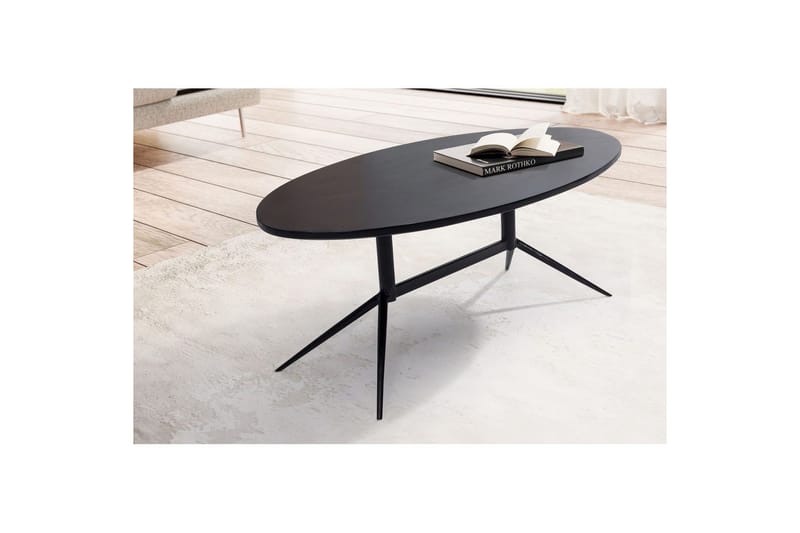 Soffbord Wohnling Massivt trä oval 90 cm modern - Möbler - Vardagsrum - Soffbord & vardagsrumsbord - Soffbord