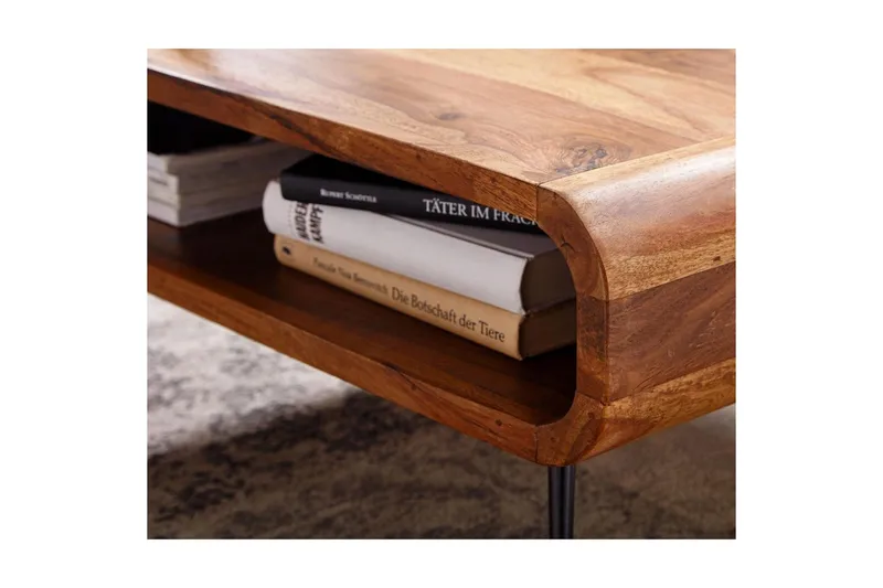 Soffbord Wohnling Massivt trä rektangulär rundade hörn lantligt - Möbler - Vardagsrum - Soffbord & vardagsrumsbord - Soffbord