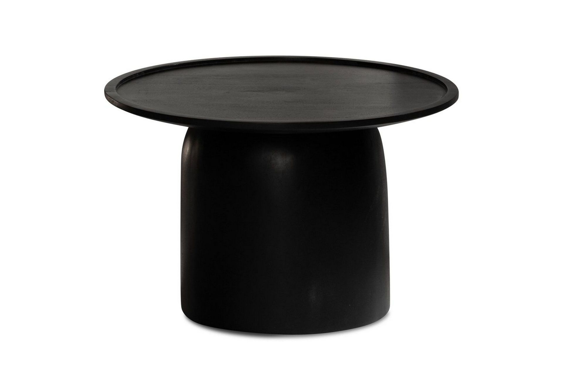 soffbord wohnling massivt trä rund 60 cm cylinderstil bas klassisk modern -