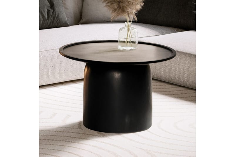 Soffbord Wohnling Massivt trä rund 60 cm cylinderstil bas klassisk modern - Möbler - Vardagsrum - Soffbord & vardagsrumsbord - Soffbord