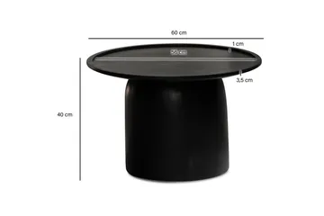 Soffbord Wohnling Massivt trä rund 60 cm cylinderstil bas klassisk modern - Möbler - Vardagsrum - Soffbord & vardagsrumsbord - Soffbord