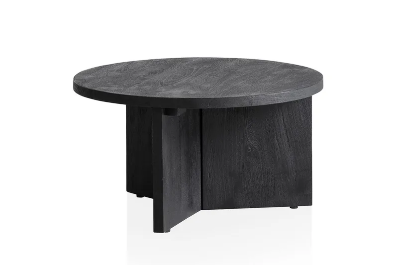 Soffbord Wohnling Massivt trä rund 60 cm klassisk bas lantligt