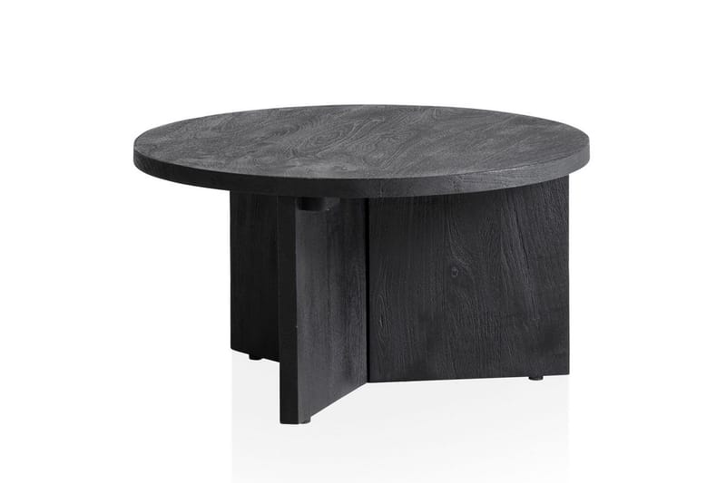 Soffbord Wohnling Massivt trä rund 60 cm klassisk bas lantligt